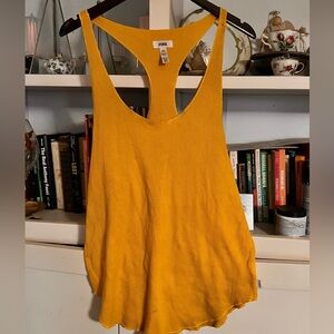PINK Victoria's Secret Racerback Tank Top in Mustard Yellow